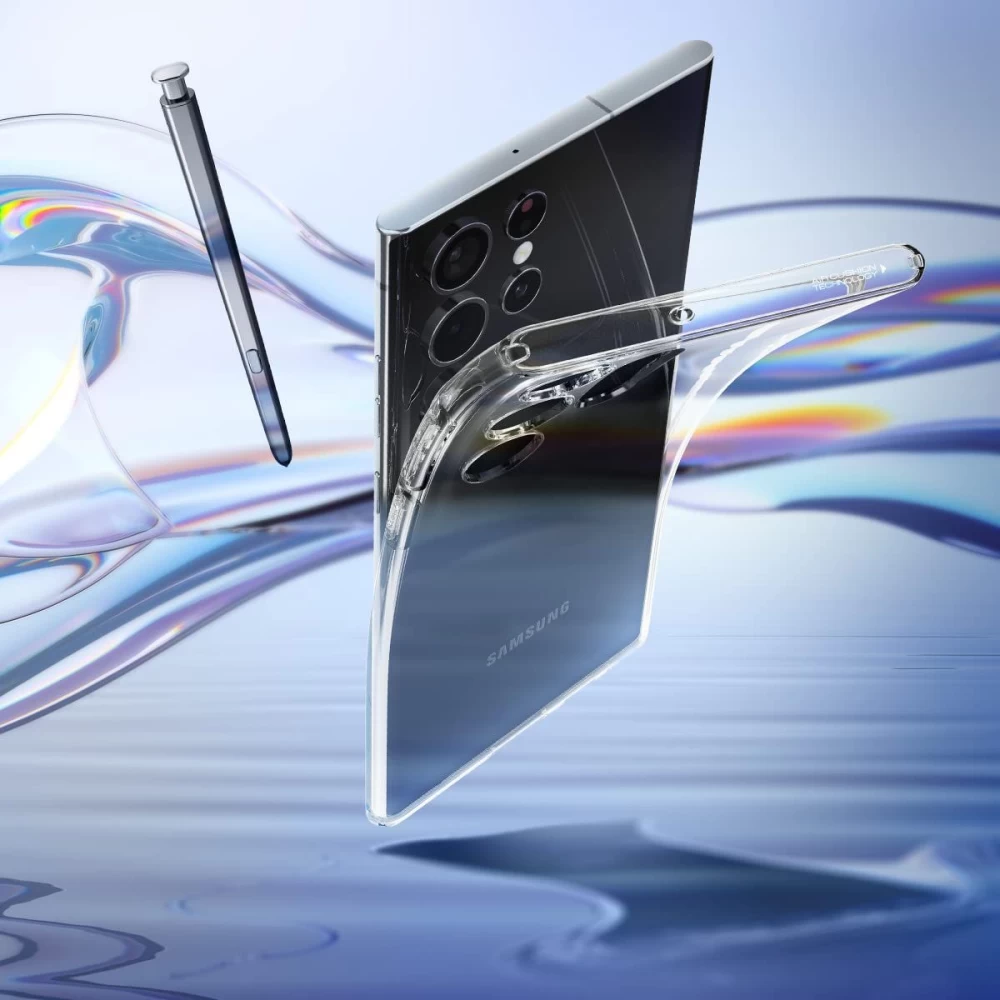 Samsung Galaxy S S22 Ultra telefona vāciņš caurspīdīgs SPIGEN Liquid Crystal 