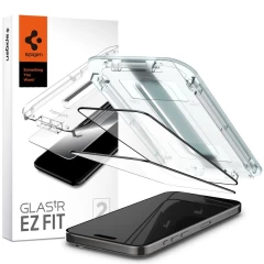 iPhone iPhone 15 Pro Max telefona aizsargstikls SPIGEN GLAS.TR ”EZ FIT” FC 2-PACK Apple iPhone 15 Pro Max